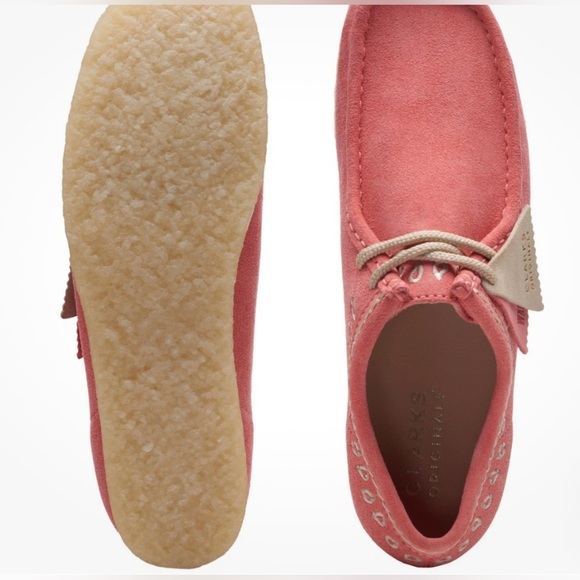Clarks Women's Wallabees Coral Suede Moccasins Size 11.5 - Picture 5 of 11